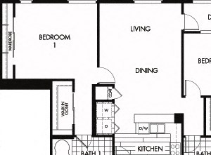 Floor plan Floor plan at Trio Apartments, Pasadena